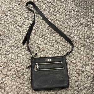 Cole Haan Black Leather Crossbody Bag with Adjustable Strap